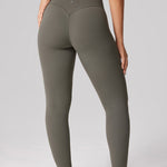 Women's Hugcurve No Front Seam Leggings 25" Smoked Green