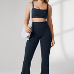 Women's Hugcurve No Front Seam Flare Leggings 31'' Clay Brown