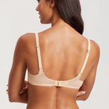 Women's Sexy Mesh Lace Balconette Bra Beige