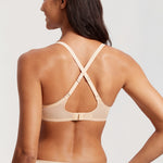 Women's Sexy Mesh Lace Balconette Bra Beige
