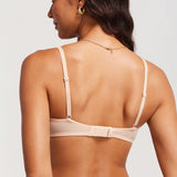 Women's Lacy Mesh Balconette Bra Beige