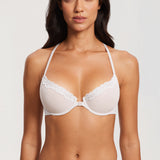 Women's Lacy Mesh Front Closure Bra White