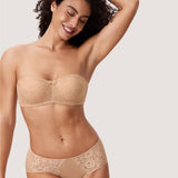 Women's Lace Strapless Bra Natural