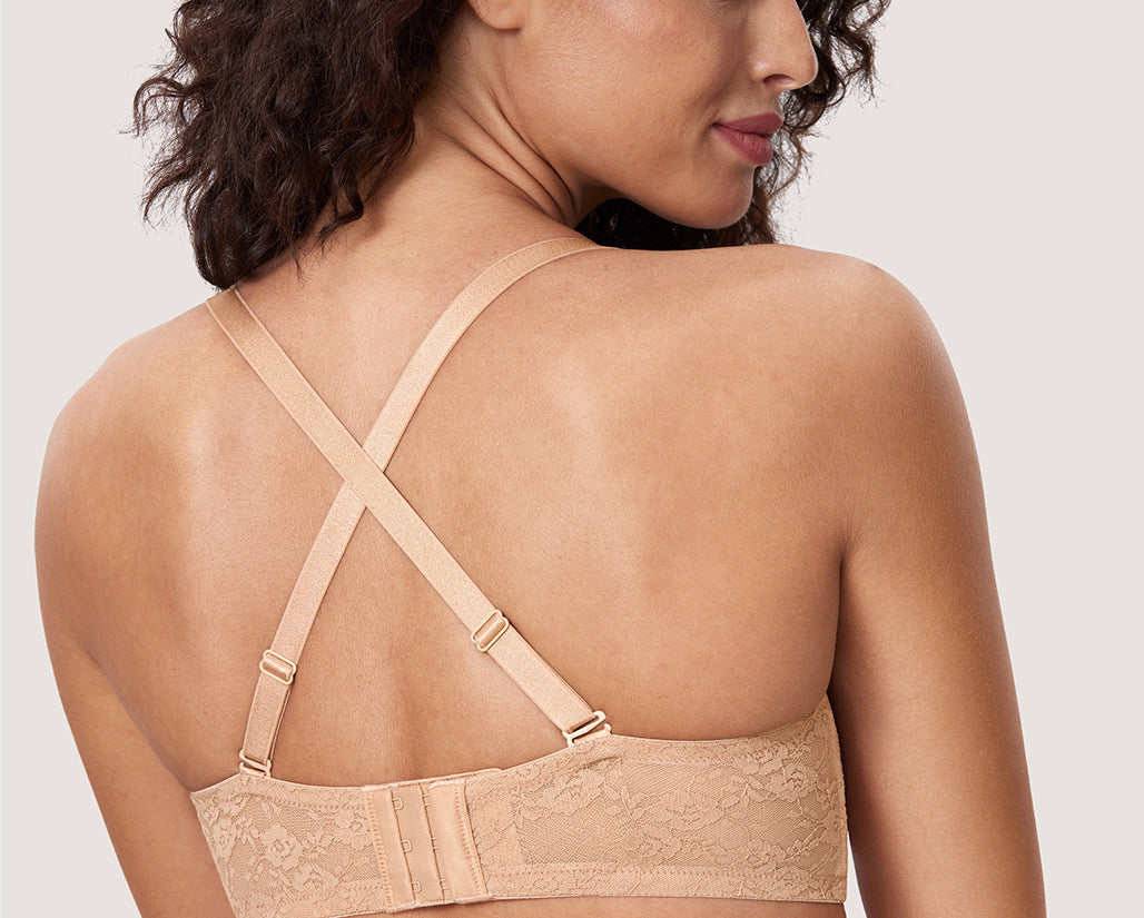 Women's Lace Strapless Bra Natural