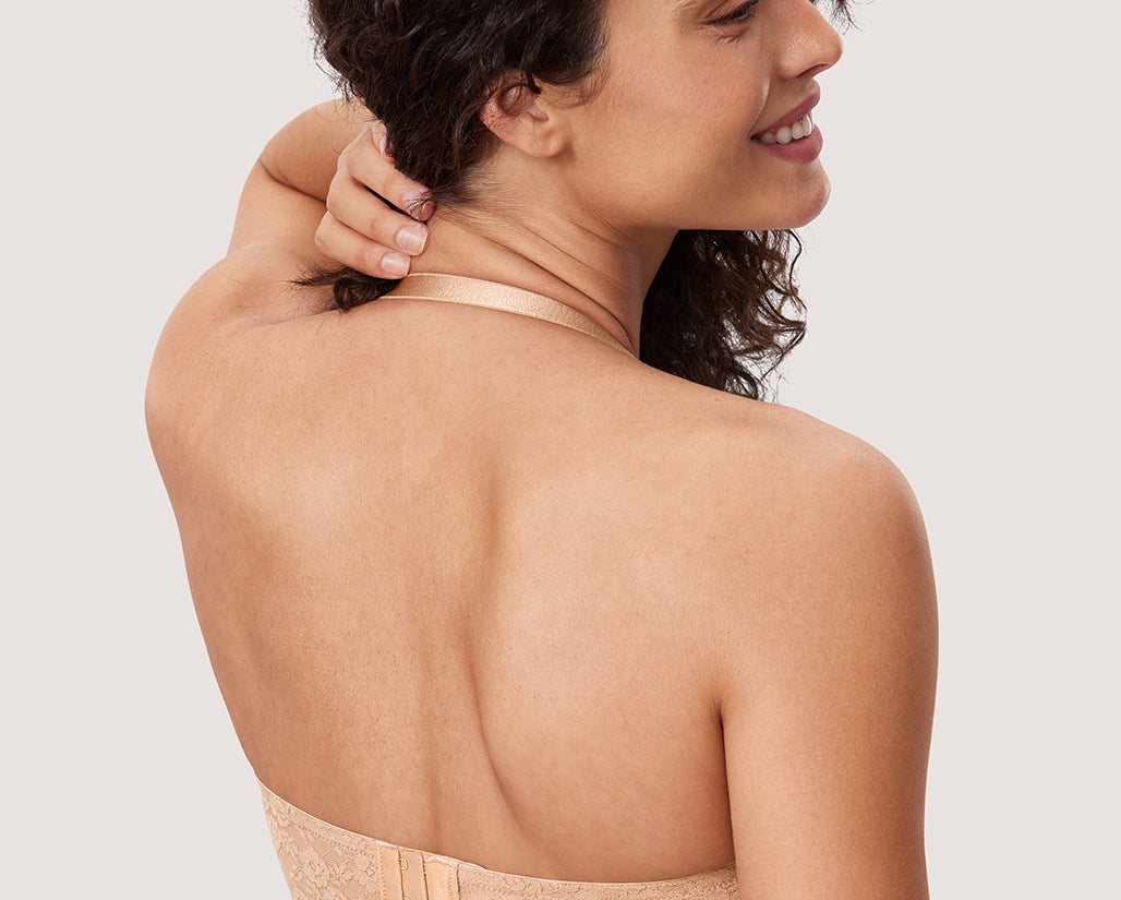 Women's Lace Strapless Bra Natural
