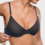 Women's Mesh Plunge Bra Twilight Blue