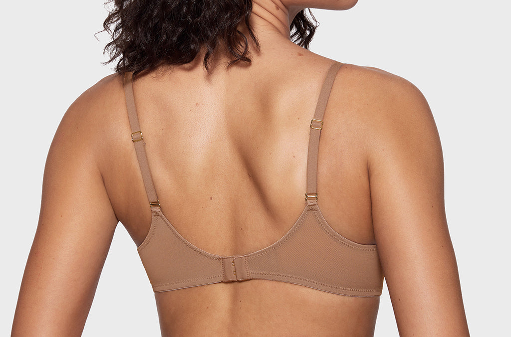 Women's Mesh Plunge Bra Gravel Beige