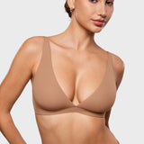 Women's Inbarely® Soft Deep V Triangle Bralette Gravel Beige