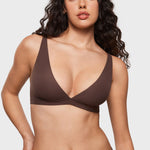Women's Inbarely® Soft Deep V Triangle Bralette Hazelnut