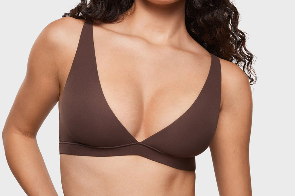 Women's Inbarely® Soft Deep V Triangle Bralette Hazelnut