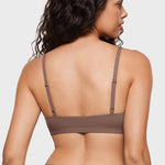 Women's Inbarely® Soft Deep V Triangle Bralette Brown Purple