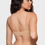 Women's Inbarely® Soft Deep V Triangle Bralette Warm Beige