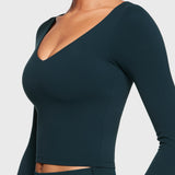 Women's Natrelax V-Neck Long Sleeve Tops Cove