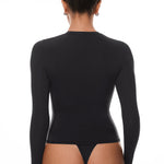 Women's Single-Layer Basic Long Sleeve Shirts Black