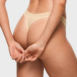 Women's V-shaped Low Rise Thongs 3 Pack Clay Brown (3pack)