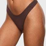 Women's V-shaped Low Rise Thongs 3 Pack Black 3pack