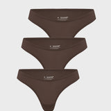 Women's V-shaped Low Rise Thongs 3 Pack Chic 7 (3pack)
