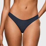 Women's V-shaped Low Rise Thongs 3 Pack Basic 6 (3pack)