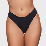 Women's Smooth High Cut Cheeky Briefs 3 Pack Black 3pack