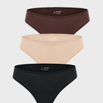 Women's Smooth High Cut Cheeky Briefs 3 Pack Basic 5 (3pack)
