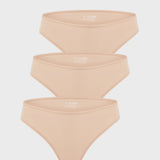 Women's Smooth High Cut Cheeky Briefs 3 Pack Wheat (3pack)