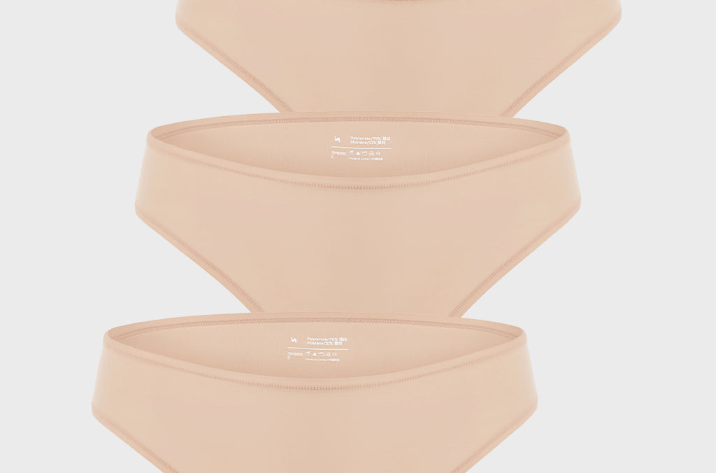 Women's Smooth High Cut Cheeky Briefs 3 Pack Wheat (3pack)