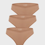 Women's Smooth High Cut Cheeky Briefs 3 Pack Gravel (3pack)