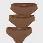 Women's Smooth High Cut Cheeky Briefs 3 Pack Sandalwood (3pack)