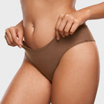 Women's Smooth High Cut Cheeky Briefs 3 Pack Sandalwood (3pack)