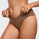 Women's Smooth High Cut Cheeky Briefs 3 Pack Sandalwood (3pack)