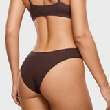 Women's Smooth High Cut Cheeky Briefs 3 Pack Hazelnut (3pack)