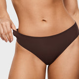 Women's Smooth High Cut Cheeky Briefs 3 Pack Hazelnut (3pack)