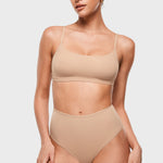 Women's Seamless High Rise Thongs 3 Pack Wheat (3pack)