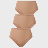 Women's Classic Mid Waist Full Briefs 3 Pack Gravel (3pack)