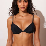 Women's Ribbed Plunge Bikini Top Insignia Blue