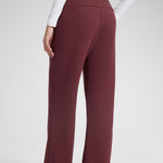 CRZ YOGA Women's Cotton Fleece Lined Sweatpants 30" Dove Grey Heather