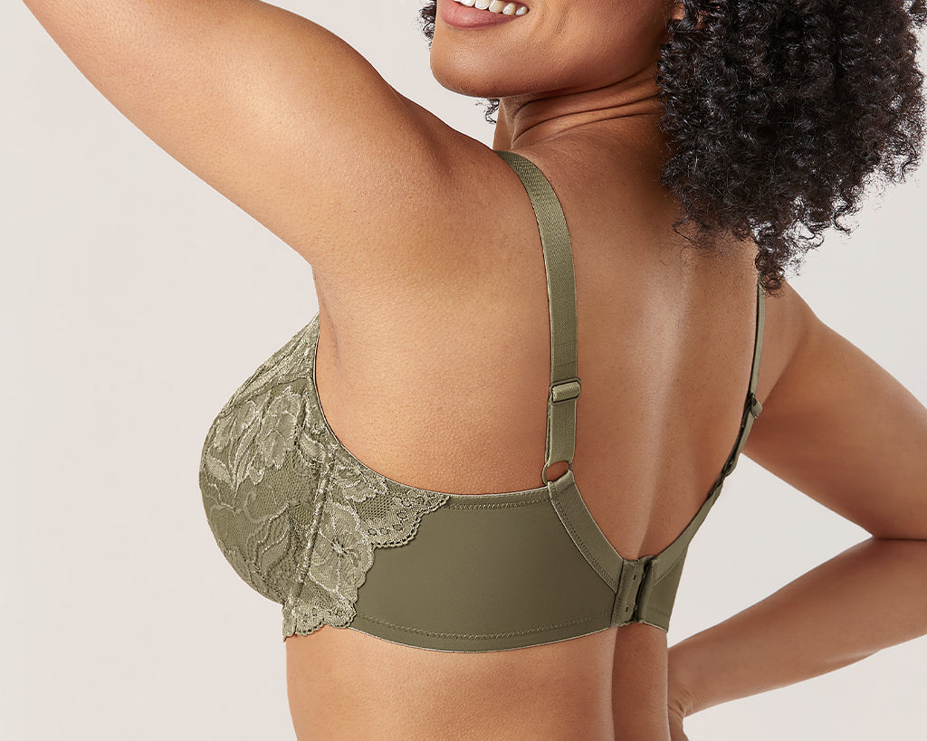 Women's Floral Lace Underwired Bra Camouflage