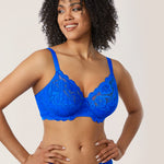 Women's Floral Lace Underwired Bra Sky Blue