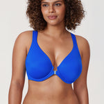 Women's Plunge Racerback Front Closure Bra Sparkle Blue