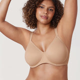 Women's Smooth Minimizer Underwire Bra Soft Tan