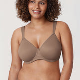 Women's Smooth Minimizer Underwire Bra Brown Purple