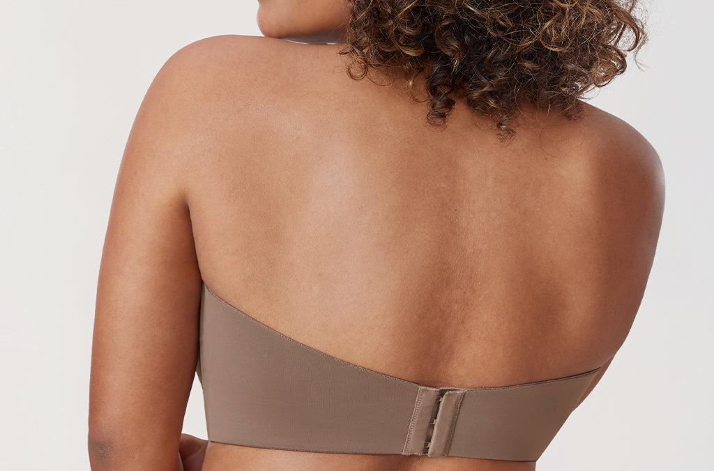 Women's Underwire Strapless Bra Brown Purple