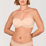 Women's Underwire Strapless Bra Beige