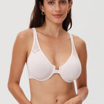 DELIMIRA Women's Front Closure Unlined Bra Coconut White