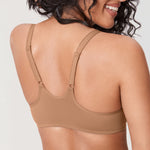 DELIMIRA Women's Front Closure Unlined Bra Gravel Beige