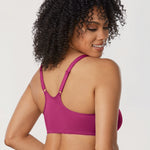 DELIMIRA Women's Front Closure Unlined Bra Magenta Purple
