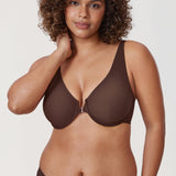 Women's Seamless U-back Front Closure Bra Hazelnut