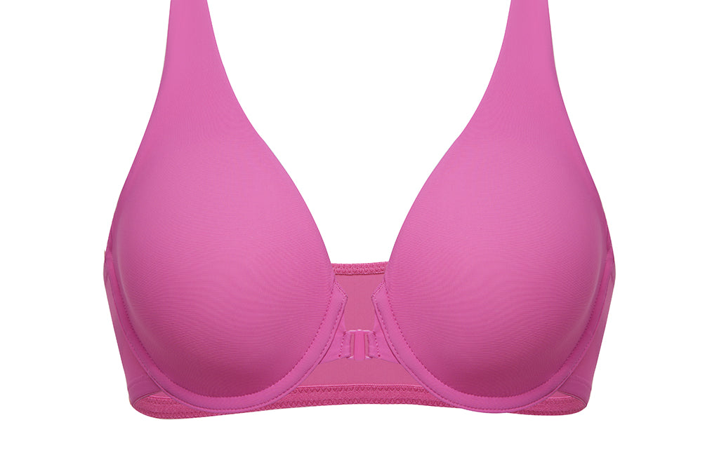 Women's Seamless U-back Front Closure Bra Powder Release