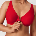 Women's Seamless U-back Front Closure Bra Lipstick Red