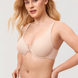 Women's Seamless U-back Front Closure Bra Beige